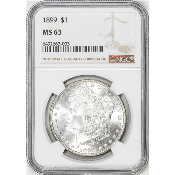 1899 $1 Morgan Silver Dollar Coin NGC MS63