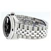 Image 6 : Rolex Mens Stainless Steel Black Roman Sapphire and Diamond Datejust Wristwatch