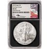 Image 1 : 2018 $1 American Silver Eagle Coin NGC MS70 First Day of Issue Mercanti Signature