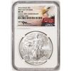Image 1 : 2016 $1 American Silver Eagle Coin NGC MS70 FDOI Mercanti Signature 30th Anniversary