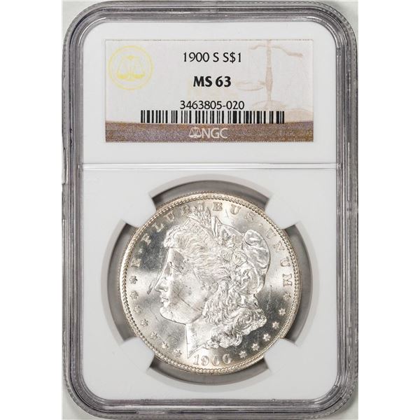 1900-S $1 Morgan Silver Dollar Coin NGC MS63