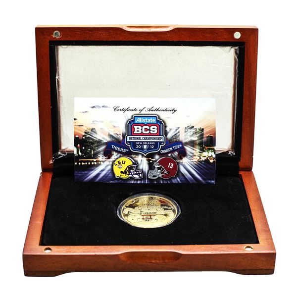 2012 National Championship Game 1.5 oz 24kt Gold Medal Limited Edition 1 of 12