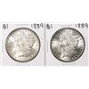 Image 1 : Lot of (2) 1889 $1 Morgan Silver Dollar Coins