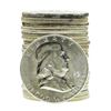 Image 1 : Roll of (20) Brilliant Uncirculated 1952 Franklin Half Dollar Coins