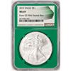 Image 1 : 2012 $1 American Silver Eagle Coin NGC MS69 Green Core