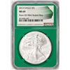 Image 1 : 2012 $1 American Silver Eagle Coin NGC MS69 Green Core