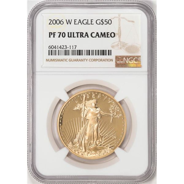 2006-W $50 Proof American Gold Eagle Coins NGC PF70 Ultra Cameo