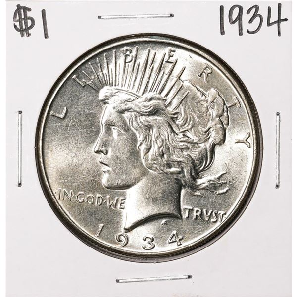 1934 $1 Peace Silver Dollar Coin