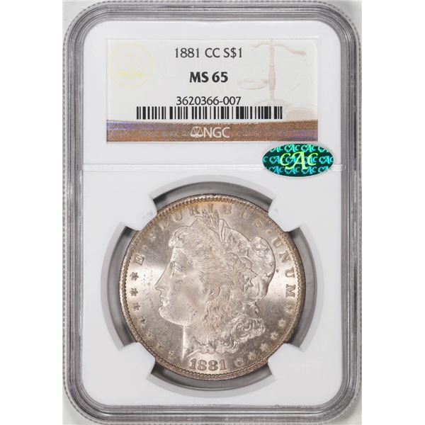 1881-CC $1 Morgan Silver Dollar Coin NGC MS65 CAC