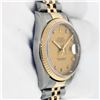 Image 7 : Rolex Mens Two Tone Factory VVS Champagne Diamond Datejust Wristwatch