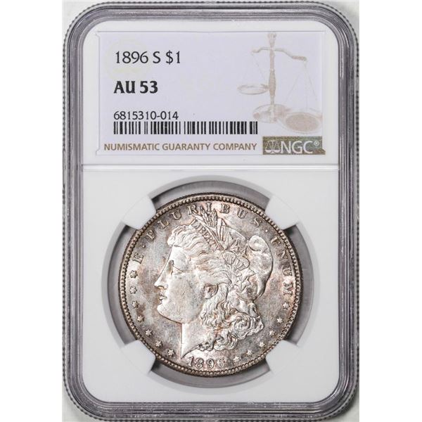 1896-S $1 Morgan Silver Dollar Coin NGC AU53