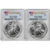 Image 1 : Lot of (2) 1993 $1 American Silver Eagle Coin PCGS MS68 First Strikes