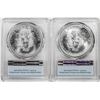 Image 2 : Lot of (2) 1993 $1 American Silver Eagle Coin PCGS MS68 First Strikes