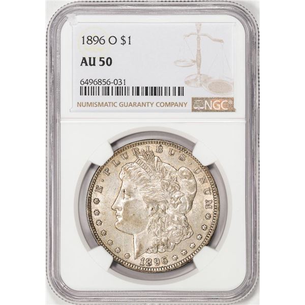 1896-O $1 Morgan Silver Dollar Coin NGC AU50