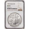 Image 1 : 1999 $1 American Silver Eagle Coin NGC MS70