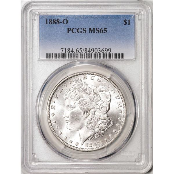 1888-O $1 Morgan Silver Dollar Coin PCGS MS65