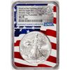 Image 1 : 2021(S) Type 1 $1 American Silver Eagle Coin NGC MS70 FDI San Francisco Flag Core