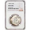 Image 1 : 1949-D Franklin Half Dollar Coin NGC MS64FBL