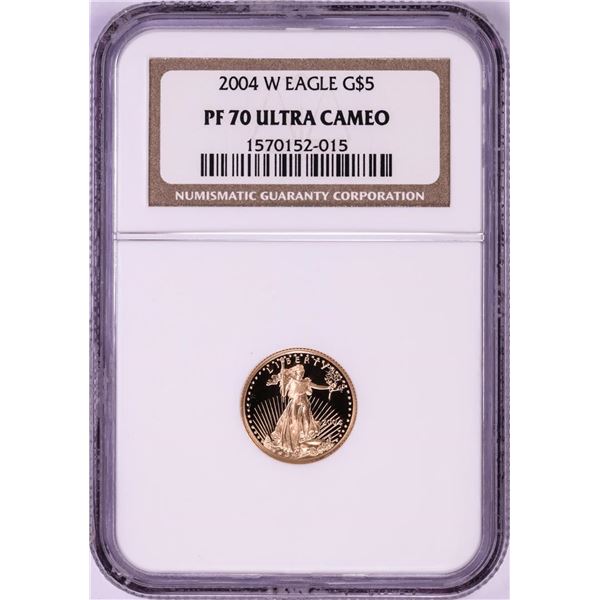 2004-W $5 Proof American Gold Eagle Coin NGC PF70 Ultra Cameo