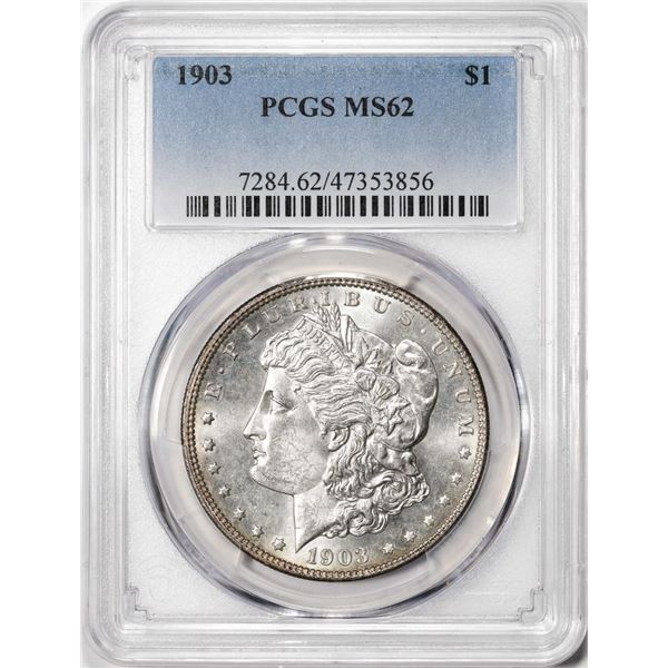 1903 $1 Morgan Silver Dollar Coin PCGS MS62