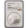 Image 1 : 2006 $1 American Silver Eagle Coin NGC MS70