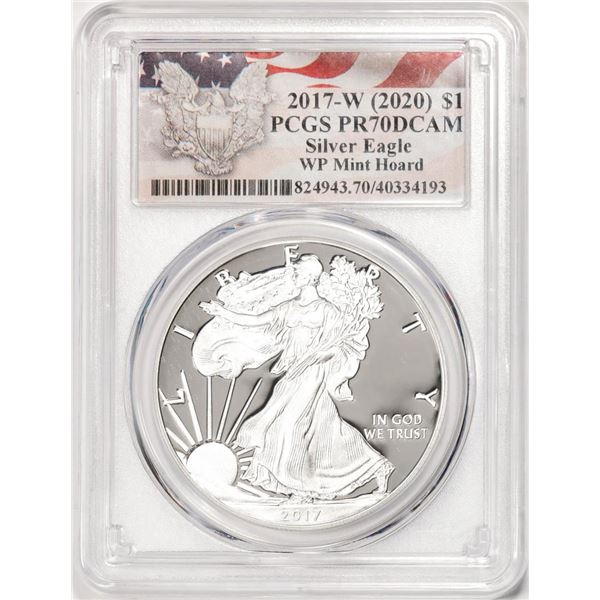 2017-W $1 Proof American Silver Eagle Coin PCGS PR70DCAM WP Mint Hoard