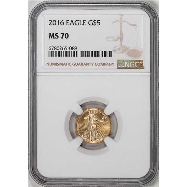 2016 $5 American Gold Eagle Coin NGC MS70