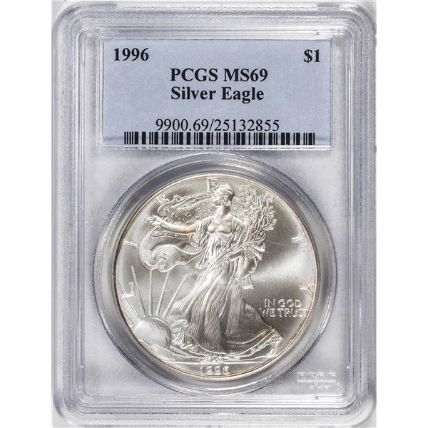 1996 $1 American Silver Eagle Coin PCGS MS69