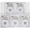 Image 1 : Lot of (5) 2018-Mo Mexico Proof 1/20 oz Silver Libertad Coins PCGS PR70DCAM