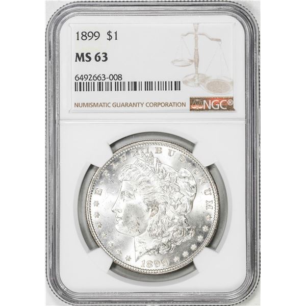 1899 $1 Morgan Silver Dollar Coin NGC MS63