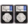 Image 1 : 2023 $1 Morgan & Peace Silver Dollar Set NGC MS70 Advanced Releases Moy Signnature