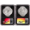 Image 2 : 2023 $1 Morgan & Peace Silver Dollar Set NGC MS70 Advanced Releases Moy Signnature