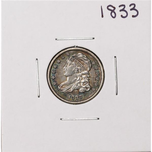 1833 Capped Bust Dime Coin Nice Toning