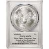 Image 2 : 2020-(S) $1 American Silver Eagle Coin PCGS MS70 FDOI S.F. Mint Jim Peed Signature