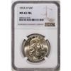 Image 1 : 1953-D Franklin Half Dollar Coin NGC MS65FBL