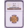 Image 1 : 1901 $5 Liberty Head Half Eagle Gold Coin NGC MS62