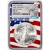 Image 1 : 2021 Type 2 $1 American Silver Eagle Coin NGC MS70 Early Releases Flag Core