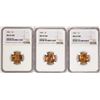 Image 1 : Lot of (3) 1941 Lincoln Wheat Cent Coins NGC MS67RD