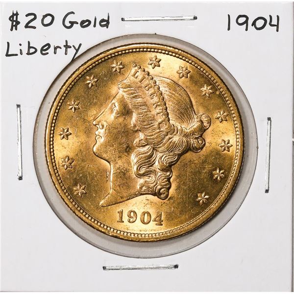 1904 $20 Liberty Head Double Eagle Gold Coin