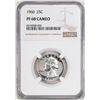 Image 1 : 1960 Proof Washington Quarter Coin NGC PF68 Cameo