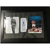 Image 1 : MUHAMMAD ALI SIGNED FRAMED PAMPHELT WITH PHOTOS 27X19.5 PSA COA