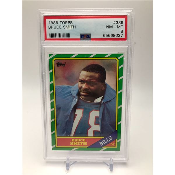 1986 TOPPS NFL BRUCE SMITH (PSA 8)