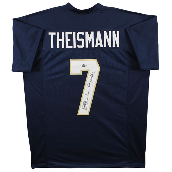 JOE THEISMANN SIGNED FOOTBALL JERSEY (BECKETT COA)