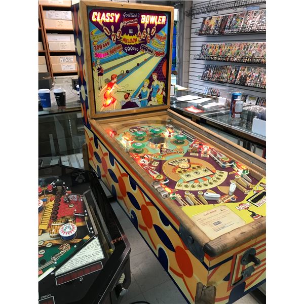 1954 CLASSY BOWLER "GOTTLIEB AND CO" Pinball Machine