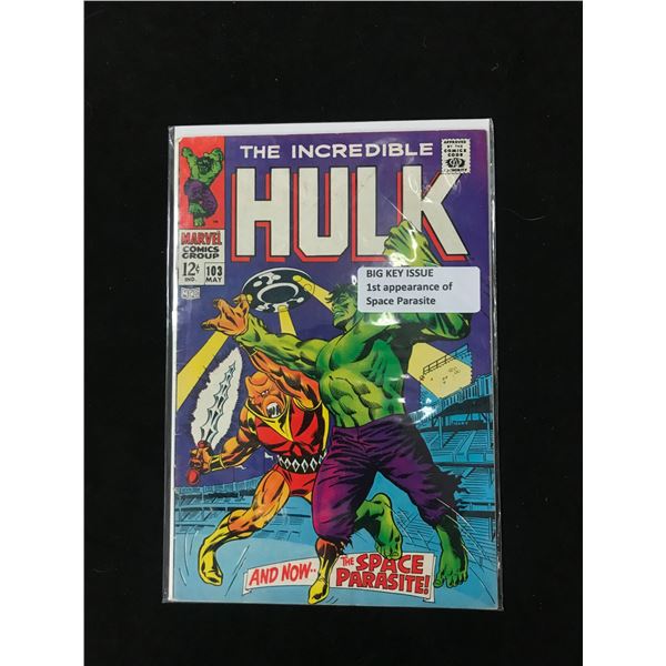 MARVEL COMICS NO.103 THE INCREDIBLE HULK (1ST APP OF SPACE PARASITE)