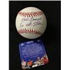 Image 1 : BOB FRIEND SIGNED AND INSCRIBED RAWLINGS BASEBALL (5 STAR COA)