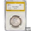 Image 1 : 1873 Seated Liberty Half Dollar PGA MS63 Arrows