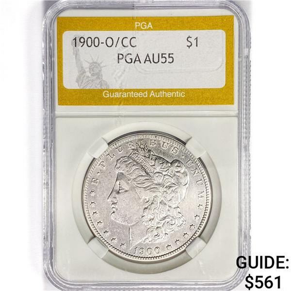 1900-O/CC Morgan Silver Dollar PGA AU55