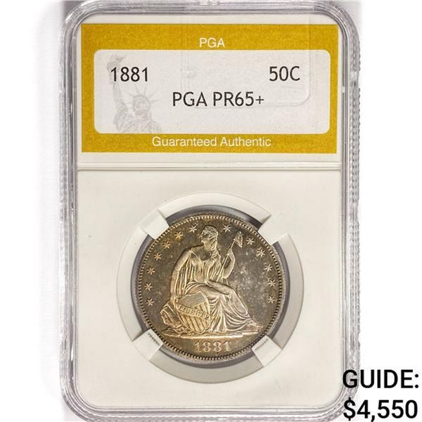 1881 Seated Liberty Half Dollar PGA PR65+