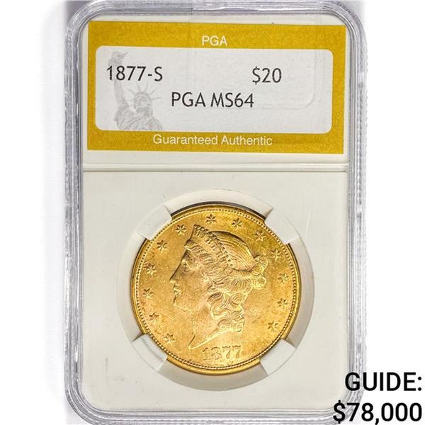 1877-S $20 Gold Double Eagle PGA MS64